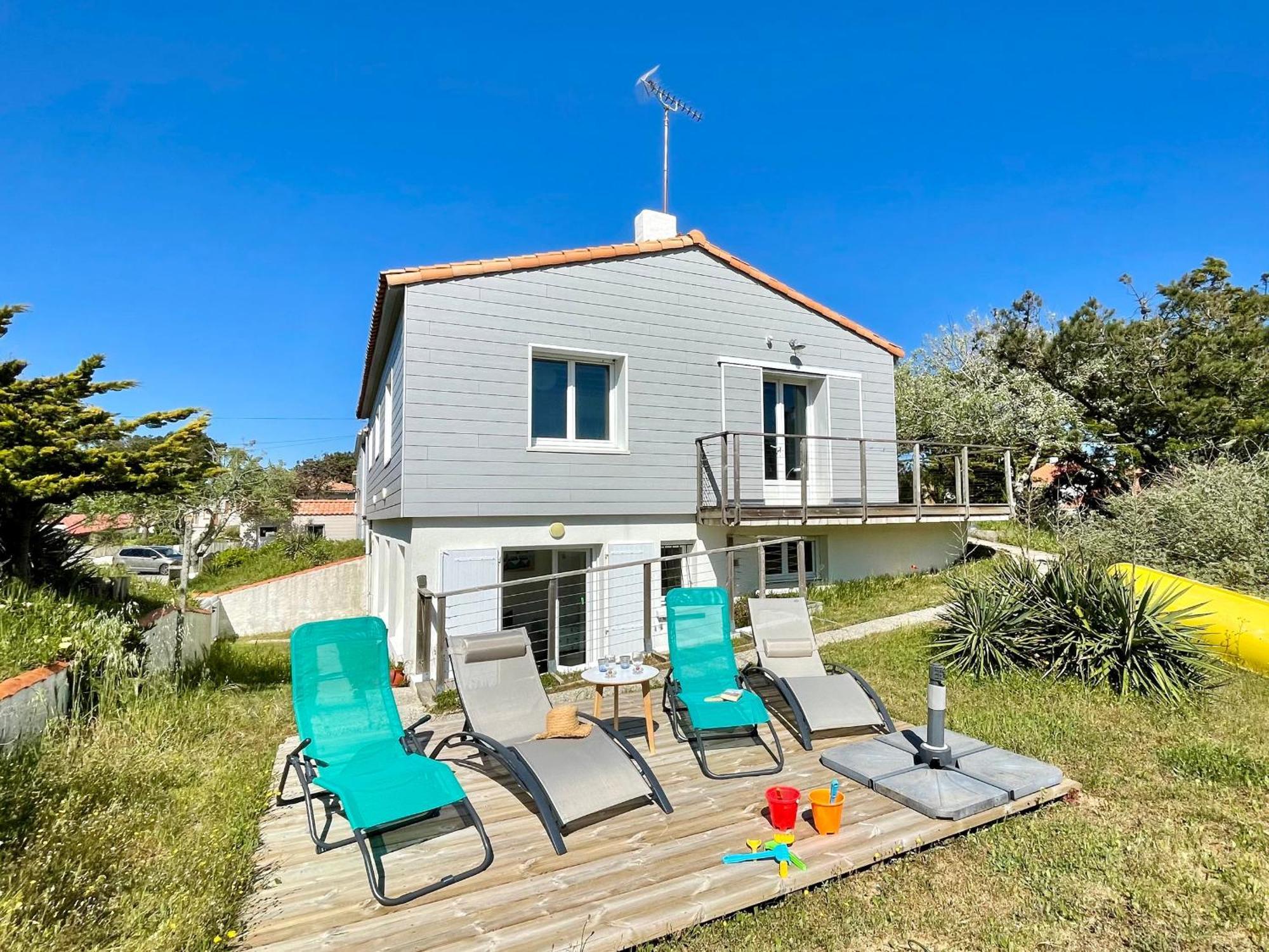 Maison Familiale Au Calme, Proche Plage, 9 Couchages, Terrasses, Wifi, Garage Velo - Bretignolles-Sur-Mer - Fr-1-231-203 Exteriör bild